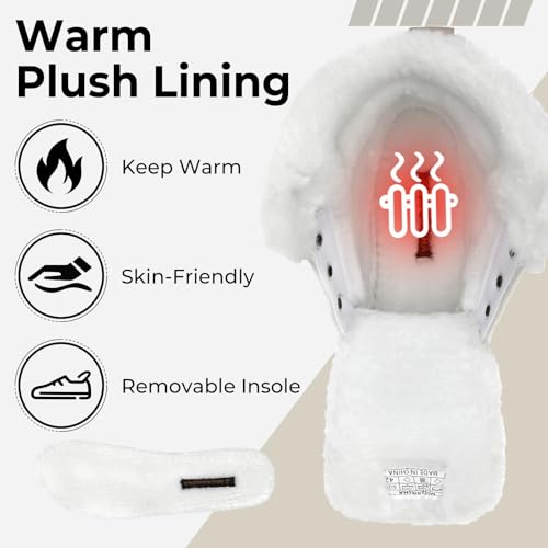Image of Mishansha Men's Waterproof Snow Boots, Warm Winter Boots | Insulated Faux Fur Lined, Lace-Up Fit and Non-Slip Sole, Cold Weather Hiking Boots For Outdoor Walking, Camping, Trekking