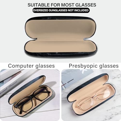 Image of Eyeglasses Case Hard Shell Protective Case for Glasses Eyeglass Box with Cleaning Cloth for Boys Men Man Cute Aesthetic