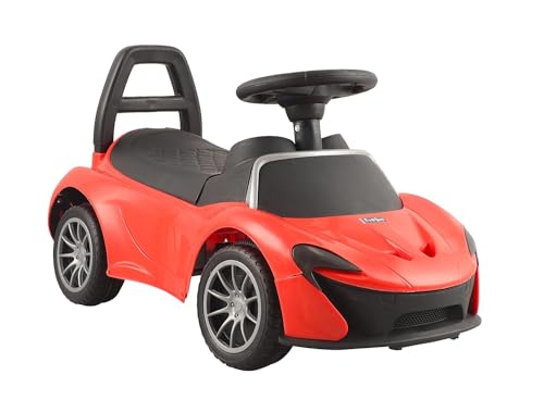 Image of JoyRide Spider Car with Music & LED Light, Ride on for Baby with Backrest, Under Seat Storage & Big Wheels, Ride on for Kids 1 to 3 Years Upto 25 Kgs RED