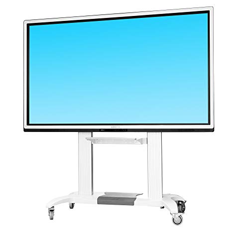 NB North Bayou Mobile TV Cart Heavy Duty TV Stand with Wheels for 60 to 100 inch LCD LED OLED Flat Panel Plasma TV up to 200lbs CF100-W - Thumbnail 3