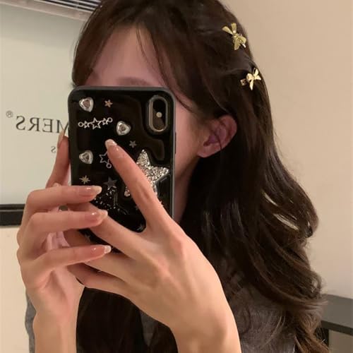 10 piezas de pinzas para cabello con lazo mini para mujer para fiesta y bodas, color dorado miniatura 6
