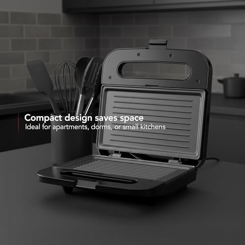 image for OVENTE Electric Panini Press Grill with Nonstick Plates, LED Indicator