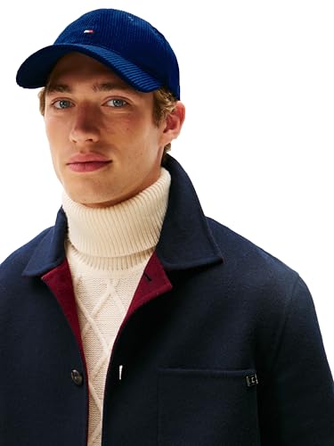 Image of Tommy Hilfiger Men's Tommy Hilfiger Hats for Men | Corduroy Logo Adjustable Baseball Cap