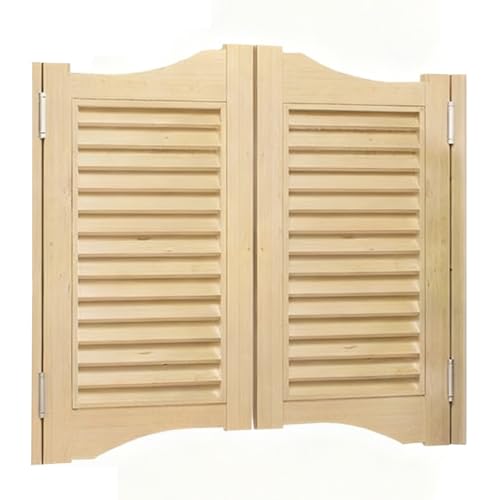 スイングドア 両開き 金具付き 木製 180度回転 入り口 キッチン バスルーム 廊下 カフェ ダイニングルーム バー用(Natural)