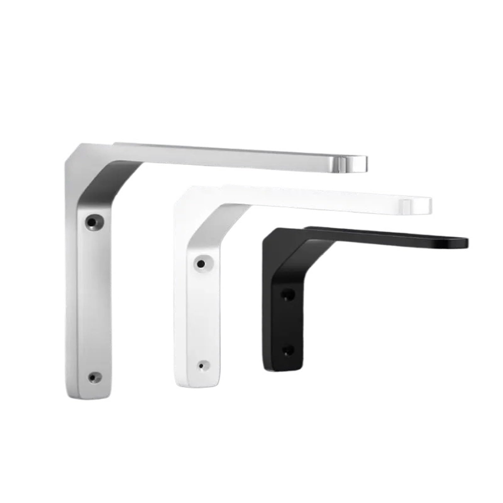 Fhdbekdcldm Black 200X150mm L Shape Shelf Bracket Triangle Support Wall Mounted Black Steel