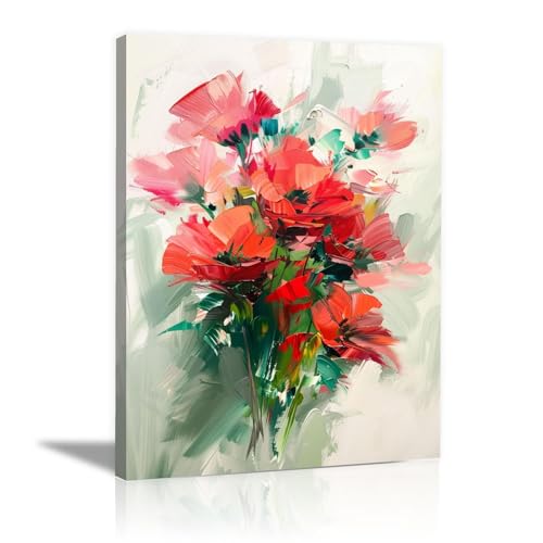 Photo sur toile peinture florale pour une chambre parentale zen