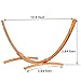 Lazy Daze Hammocks 10 FT Outdoor Arc Wood Hammock Stand, 2 Person Hard Pine Hardwood Hammock Stand with Carabiners and Chains, for Outdoor Patio Garden Yard Poolside, 300lb Capacity, Natural
