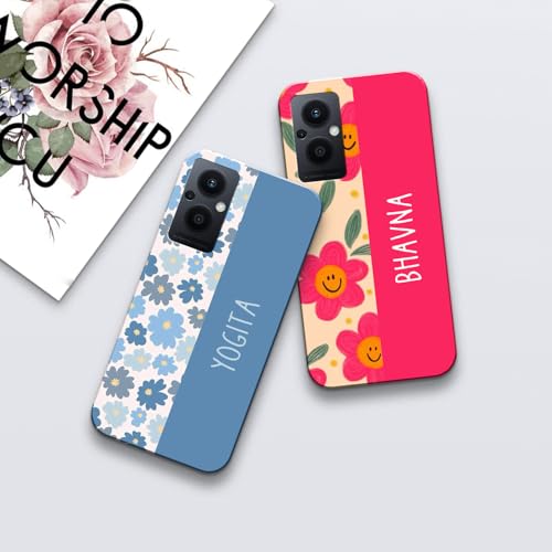 Image of COLORflow Back Cover Compatible with Oppo F21 Pro 5G / F21S Pro 5G | Floral Names Color Customized Back Cover Compatible with Oppo F21 Pro 5G / F21S Pro 5G