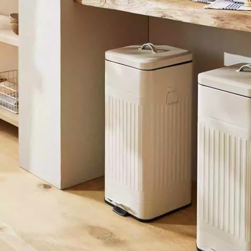 Bote de basura rectangular con pedal y cubeta interna de 30L miniatura 7