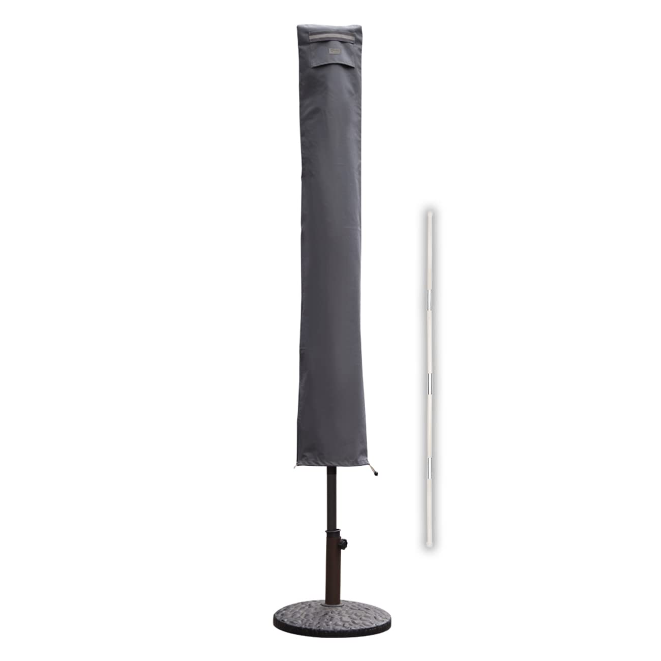 Sekey Parasol Protective Cover for Diameter 300 cm Parasol Cover for Parasols Grey