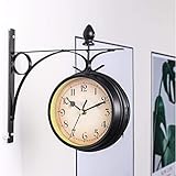 WLCBWYF Reloj de Pared para decoración del hogar al Aire Libre, Reloj de Pared para decoración del hogar al Aire Libre y jardín, Reloj de Pared para decoración del hogar Colgante