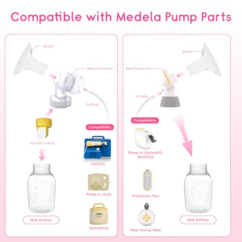Repuestos de pezones para extractor Medela, 24MM ovalados suave 2 paquetes miniatura 3