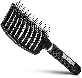 Curved Vent Brush and Hair Detangler, Professional Styling Hair Brush for Men Women , Vented Hair Brush for Faster Blow Drying ,Detangle Brush Suitable for Long Thick Curly Straight Dry Wet Hair