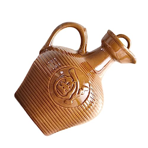 Baluue Pot à Vin Céramique Portable Multifonction Cruche Vin Porcelaine pour Maison Bureau et Restaurant et Élégant