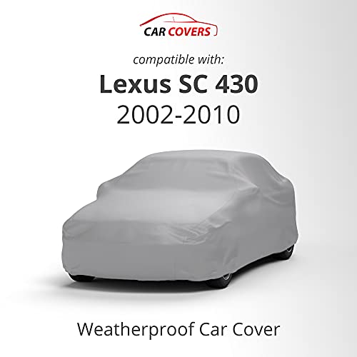 Weatherproof Car Cover Compatible With 2002-2010 Lexus Sc 430 - Comparable To 5 Layer Cover Outdoor & Indoor - Rain, Snow, Hail, Sun - Theft Cable Lock, Bag & Wind Straps #TOP1