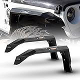 WolfX Front Fender Flares Fit for 2018-2022 Jeep Wrangler JL/JLU 2019-2022 Jeep Gladiator JT, Heavy Duty Steel Wheel Flares with LED Sequential Turn Signal Light for Wild Off-Road (Front 2PC)