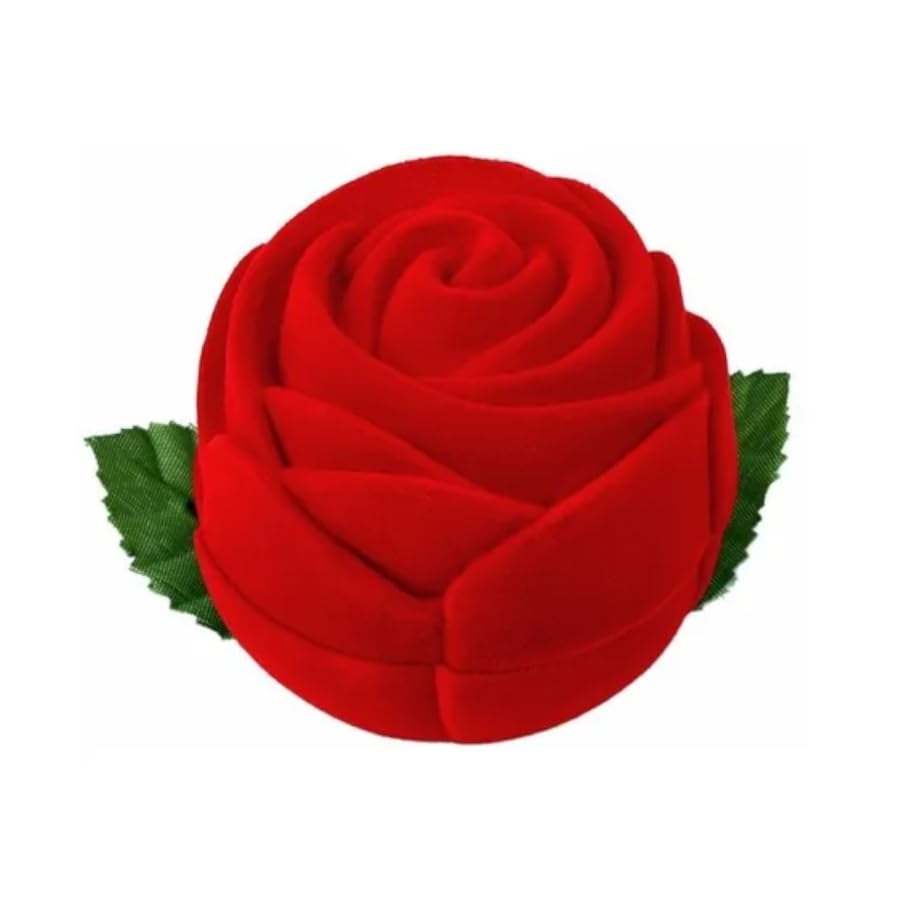 Caixa Anel Aliança Brinco S/Rosa Cabo Veludo Caixinha Estojo