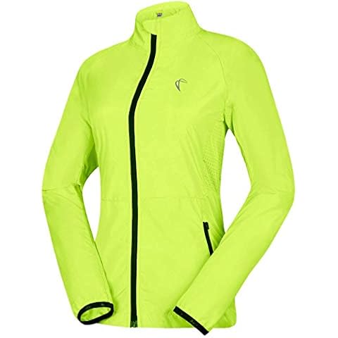 J.CARP Women's Packable Windbreaker Jacket, Super Lightweight and Visible, Outdoor Active Cycling Running Skin Coat, Yellow M Cover