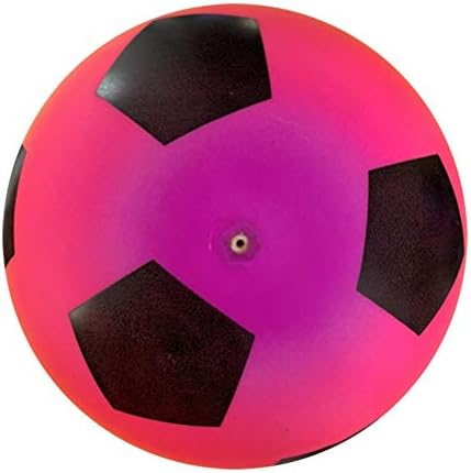 Yeeyf Football Rainbow Soccer PVC Playground Ball - Kids Bouncy Kick Ball Multicolor Design Ball for Sports Outdoor Pool Beach Playground Garden Game Kids 22Cm Birthday Gift Inflatable Toy
