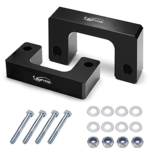 BDFHYK 2   Front Leveling Lift Kit Compatible with 2007-2021 Silverado 1500 Tahoe  Avalanche 1500 Suburban 1500 | Yukon Sierra 1500 Yukon XL 1500 Front Lift Spacers 2 Pack