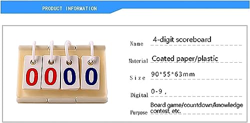 Marcador plegable de 4 dígitos para deportes miniatura 3