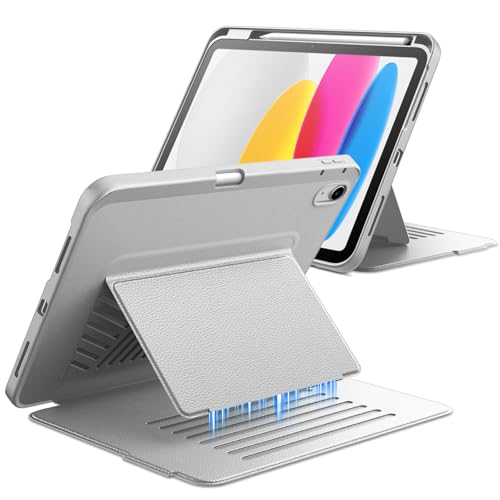 Image of JETech Multi-Angle Stand Case for iPad (A16) 11th /10th Gen, Silver