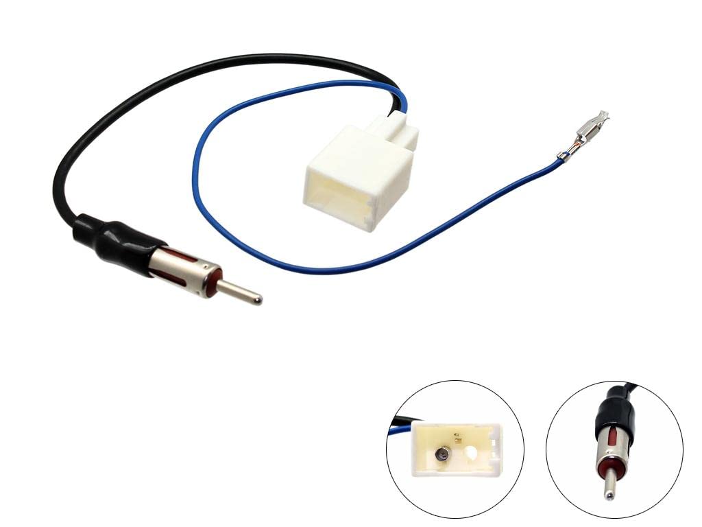 Sound-way Kit Montaje Autoradio, Marco 1 DIN / 2 DIN Radio para Coche, Caja de Almacenamiento, Cable Adaptador Conector ISO, Adaptador Antena, Compatible con Toyota Corolla Verso 2003-2006