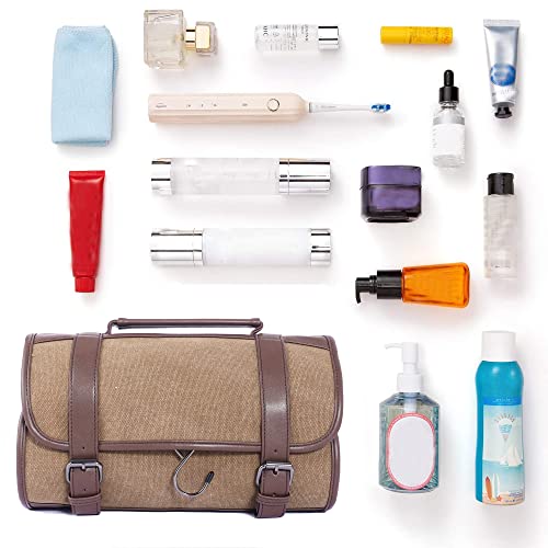 Seyfocnia Travel Duffel Bag Waterproof Weekender Leather Overnight Bag With Toiletry Bag thumb #3