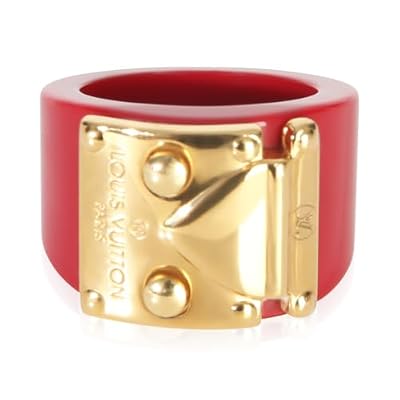 Louis Vuitton, Pre-Loved Lock Me Ring, Gold Plated, 6.5 US