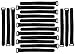 BlueDot Trading 20 Pcs 8" Black Self Adhesive Cable Ties 8-Inch Self Adhesive Cable Ties with Wire Cord Straps and Reusable Hook Loop