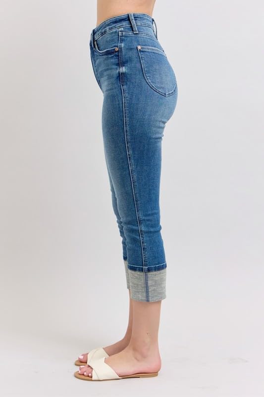 Judy Blue Skinny Cuffed Capris - Image 2