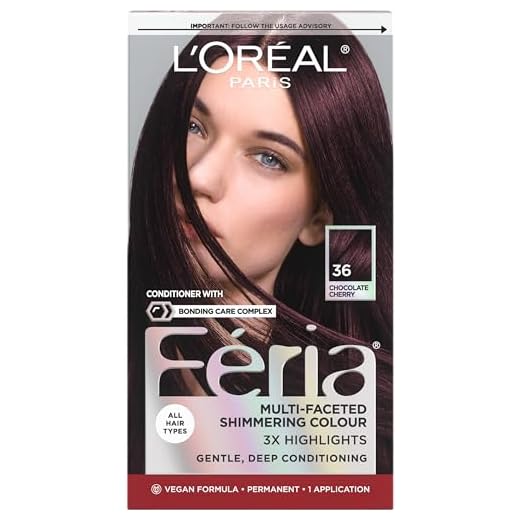 L'Oreal Paris Feria Multi-Faceted Shimmering Permanent Hair Color, 36 Deep Burgundy Brown, Pack of 1, Hair Dye