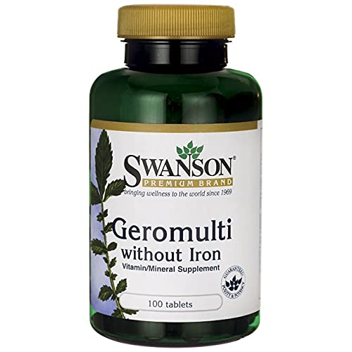 BEST 09/2024 Swanson Geromulti Without Iron (Multivitamin for Seniors) 100 Tabs
