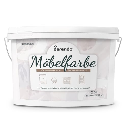 derendo Möbelfarbe Holzfarbe weiß für Innen – Ohne...