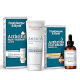 Frankincense and Myrrh Combo Pack - Arthritis Pain Relief Rubbing Oil 2 oz. and Arthritis Pain Reliever Therapy Cream for Joints & Sciatica Relief, 3 oz., Hydrating Lotion with Essential Oils