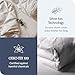 Eucalyptus Duvet Cover - Infused with Silver for Anti-Odor, Softer Than Silk Fibers, More Cooling Than Cotton - Perfect for Hot Sleepers & Sensitive Skin - 100% Tencel Lyocell - Full/Queen Size