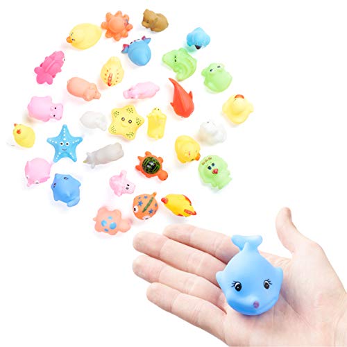 The Twiddlers 30 Rubberen Badspeeltjes - Drijvende Boerderijdieren voor Baby´s