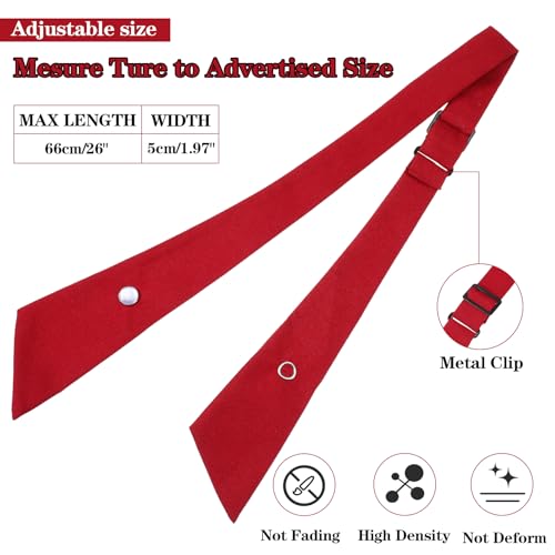 KFHENSOMR 3Pcs Bow Tie for Women Adjustable Criss-Cross Bow tie School Uniform Adjustable Criss-Cross Bows ties Solid Color Pre Tied Bowtie for Women Girls Men Boys (Black Burgundy Navy Blue)