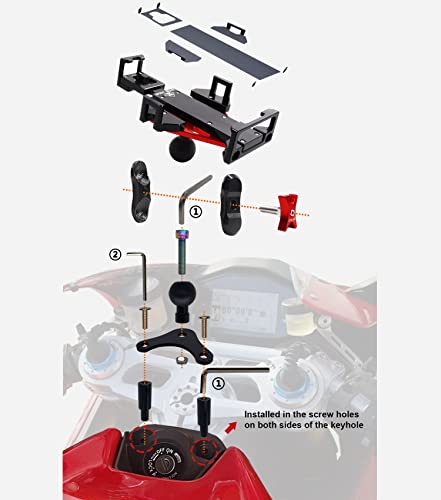 Support téléphone Ducati Panigale anti vibration pour compteur lisible - 6