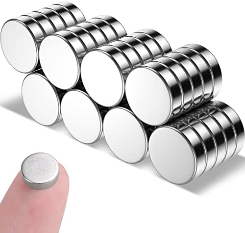 MIN CI 40 sztuk mocnych mini magnesów  8 x 2 mm, okrągłe, małe magnesy neodymowe, płaskie, silne magnesy do tablicy magnetycznej, lodówki, białych tablic suchościeralnych, do zdjęć