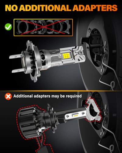 Image of Termitor 2026 New Gen H7 Light Bulbs, High-Performance Bright 70000LM 14X With 18CSP Chips, 1:1 Mini Size Plug-N-Play No Adapter, 10 Years Lifespan IP68, Light Kit Pack of 2