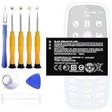 BOVDRO Batteria di ricambio compatibile con No-kia 3310 Asha 225, 3310, 3310 3G, batteria BL-4UL con strumento di riparazione incluso