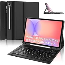 WINCHKING Keyboard Case for Samsung Galaxy Tab S10 Lite/ S10 FE/ S9 FE 5G 10.9 Inch/Tab S9 11 Inch with S Pen Holder, Black