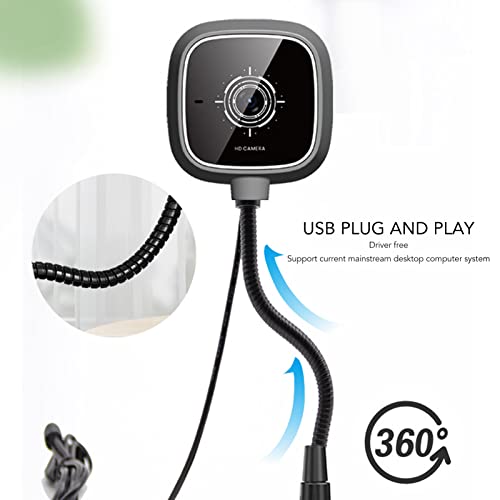 Web Camera, USB PC Computer HD Webcam with Microphone, Noise Reduction, 360 Degree Adjustable Angle, Plug and Play - Image 4