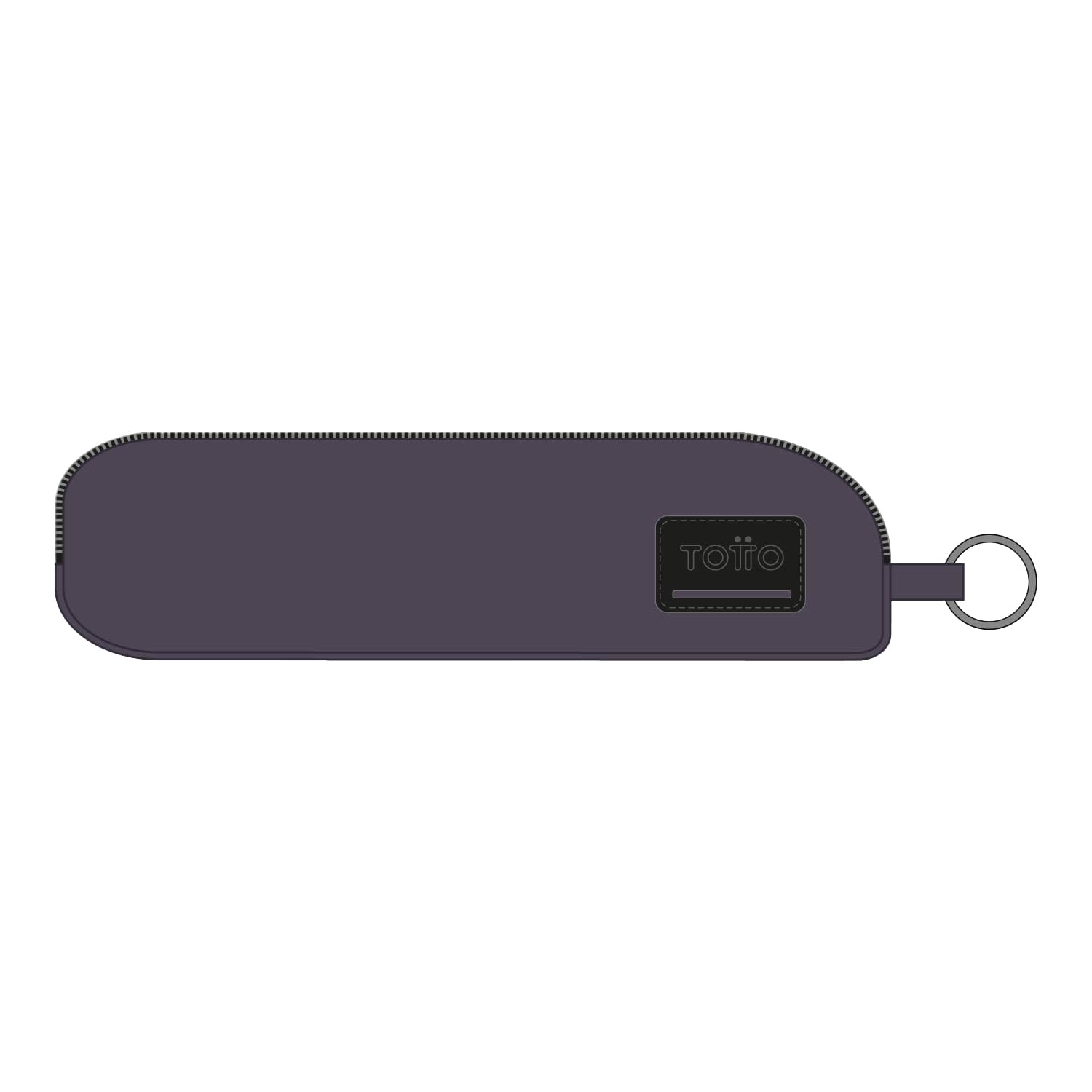 TOTTO Estuche Escolar Pequeño, Modelo Kijal, Estuche Juvenil, Dimensiones 6 x 22.5 x 2 cm, Una Sola Cremallera, Argolla para Colgar en la Mochila, Resistente y Duradero, Color Gris Periscope