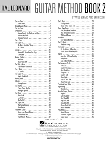 Guitar Method Book 2 | Hal Leonard Beginner to Intermediate Guitar Lesson Book | Learn Chords Fingerstyle Power Chords and Rhythm Techniques | Includes Online Audio for Practice and Self Learning