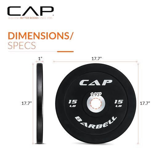 Image of CAP Barbell Rubber Olympic Bumper Plate | Multiple Options /Colors