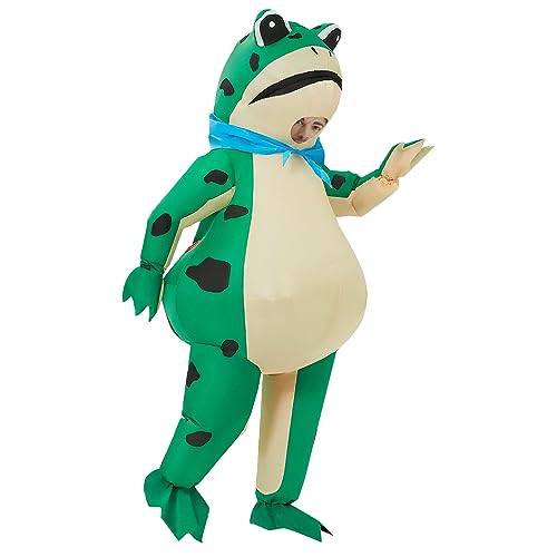 Funny Frog Costume - Inflatable Cosplay Outfit for Adults, Birthdays, and Halloween