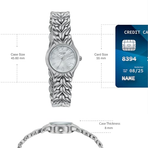 Image of Sonata Poze 9 with Quartz Analog with Solid Link Strap Watch for Women