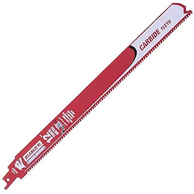 Diablo Steel Demon Carbide Teeth Reciprocating Saw Blade for Thick Metal - 12 Length, 8 TPI, 3-Pack - DS1208CF3